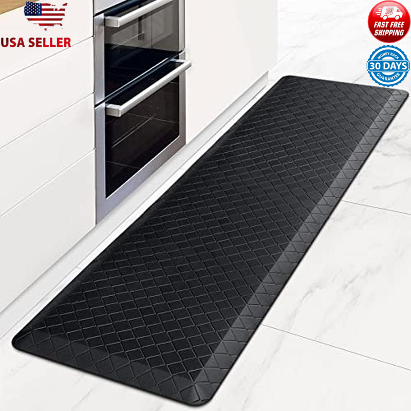 Anti-Fatigue Non-Slip Waterproof Kitchen Mat with Ergonomic Support - Heavy Duty US Made