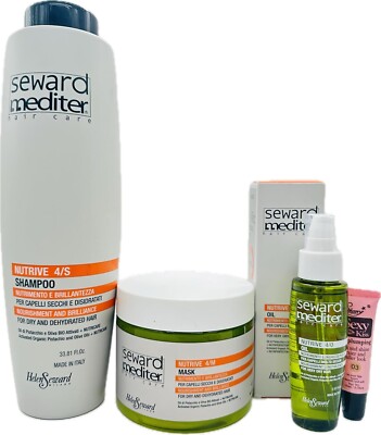 Helen Seward Nutrive 4/S Repair Shampoo 33.81 Oz, 4/M Olea Mask 16.9 Oz & 4/O