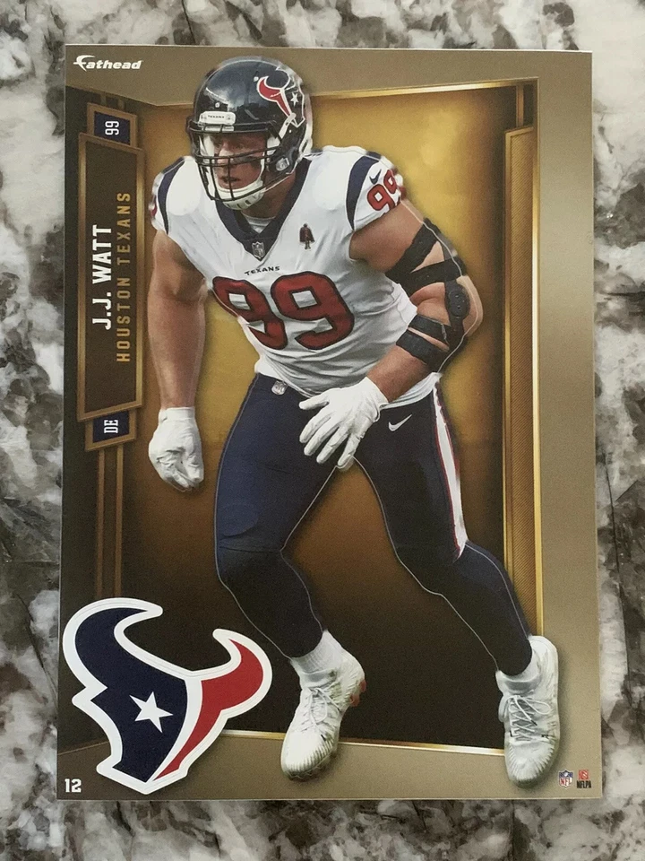 Juego de 11 piezas HOUSTON TEXANS con logotipos Fathead Mini JJ WATT DeShaun Watson HOPKINS ++ Foto 2 de 3