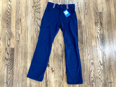 LIMITED COLUMBIA TRIPLE CANYON HIKING BLUE PANTS WATER REPEL FLEECE 32x32 32x34