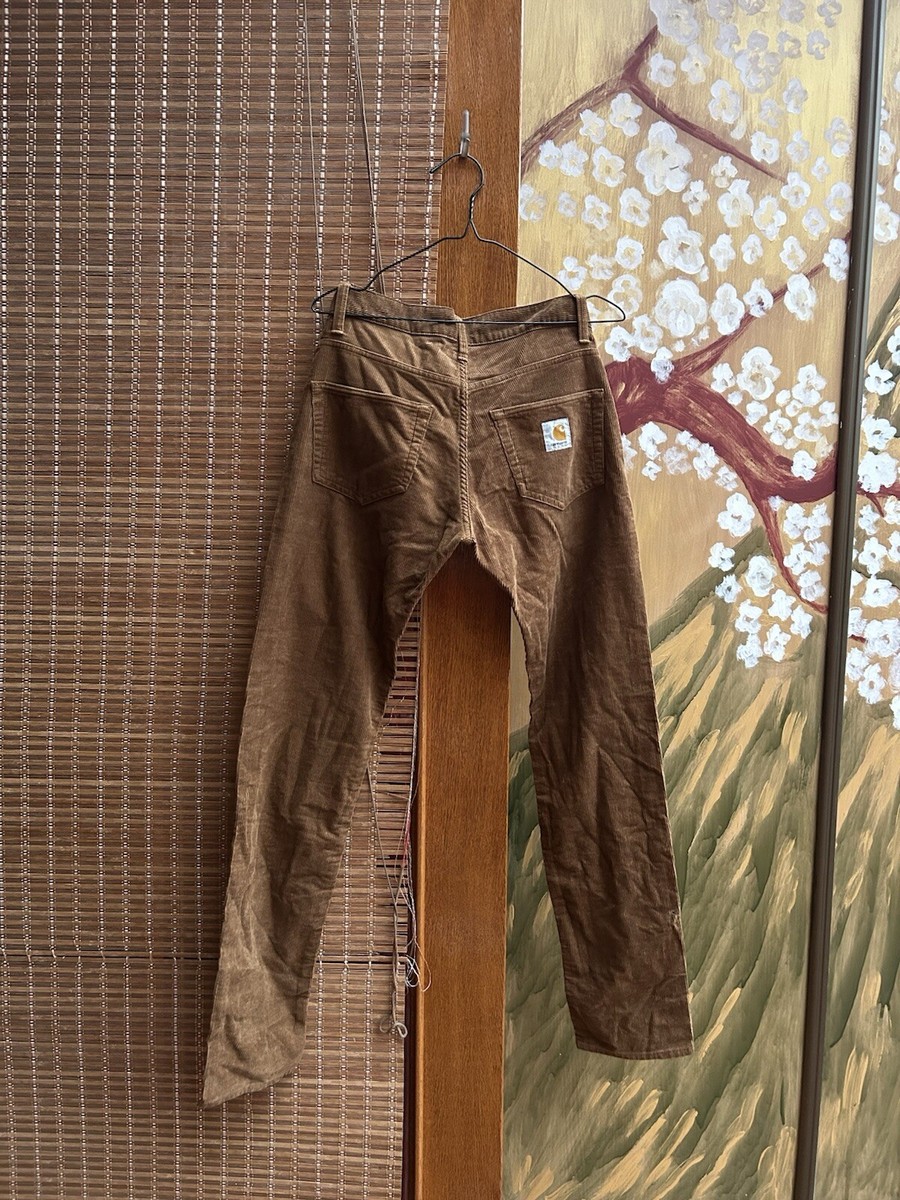 Carhartt WIP Klondike Corduroy Brown Pants Size 30x34