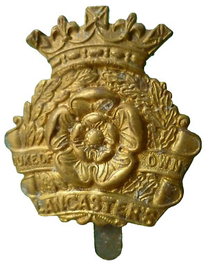 DUKE OF LANCASTER'S OWN YEOMANRY MÜTZENABZEICHEN MESSINGSCHIEBER