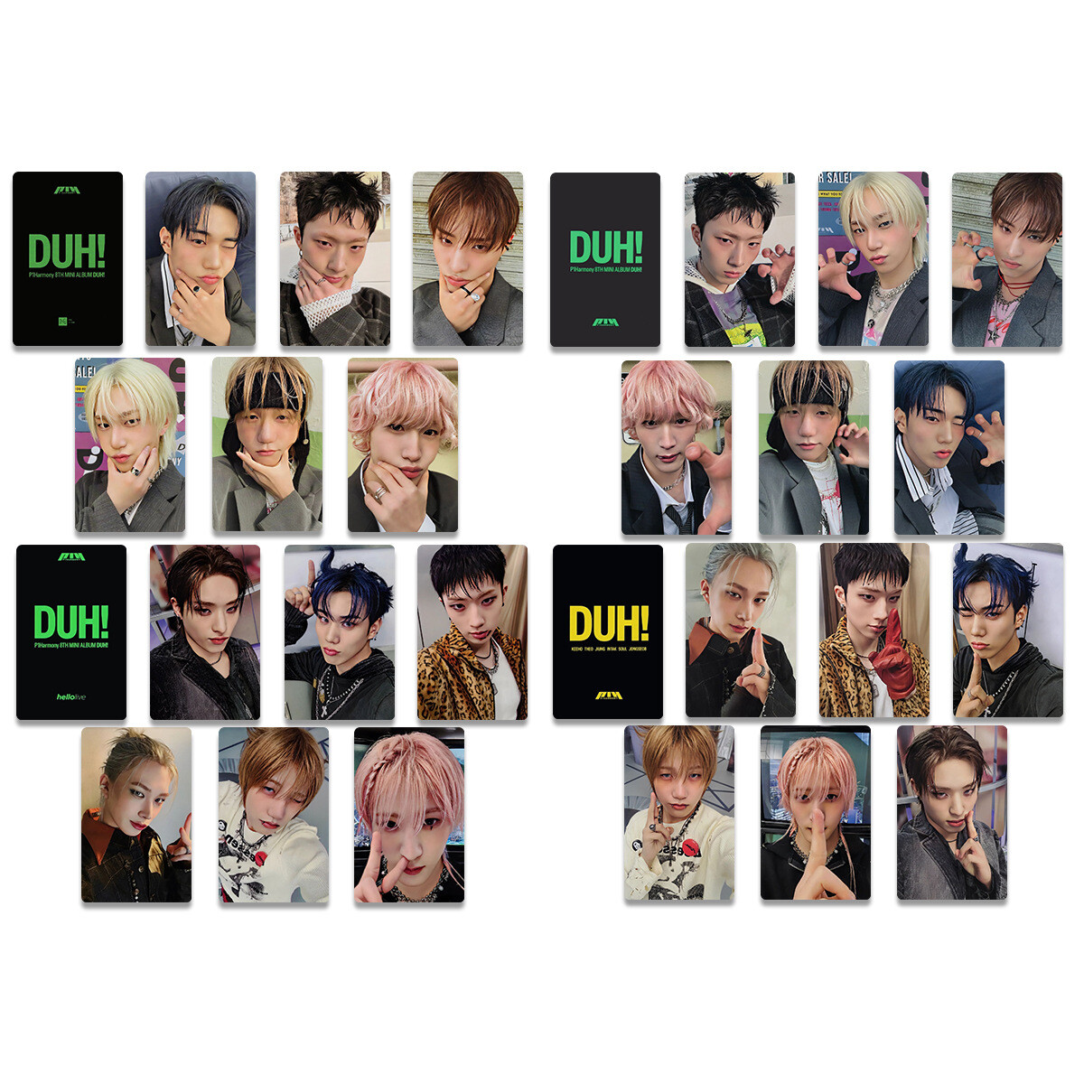 6pcs/set Kpop P1Harmony DUH K4 WVS Self Made Photocard . Photo