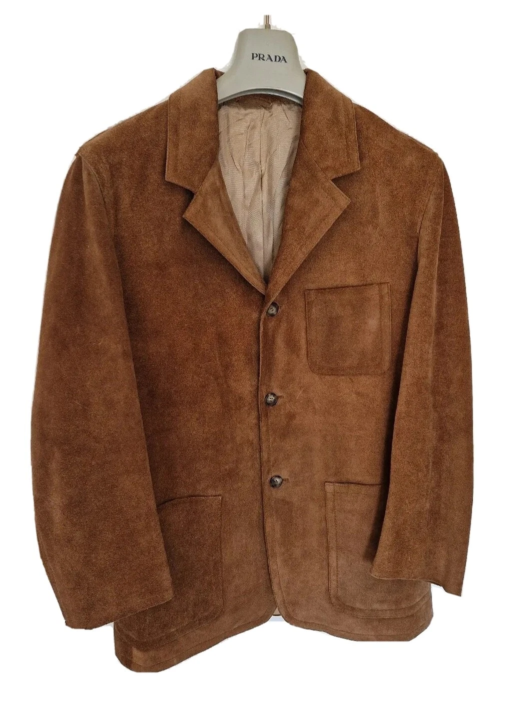 Giacca cappotto uomo PRADA MILANO scamosciato taglia EU50 UK40 medio grande. Prezzo consigliato £ 4.150
