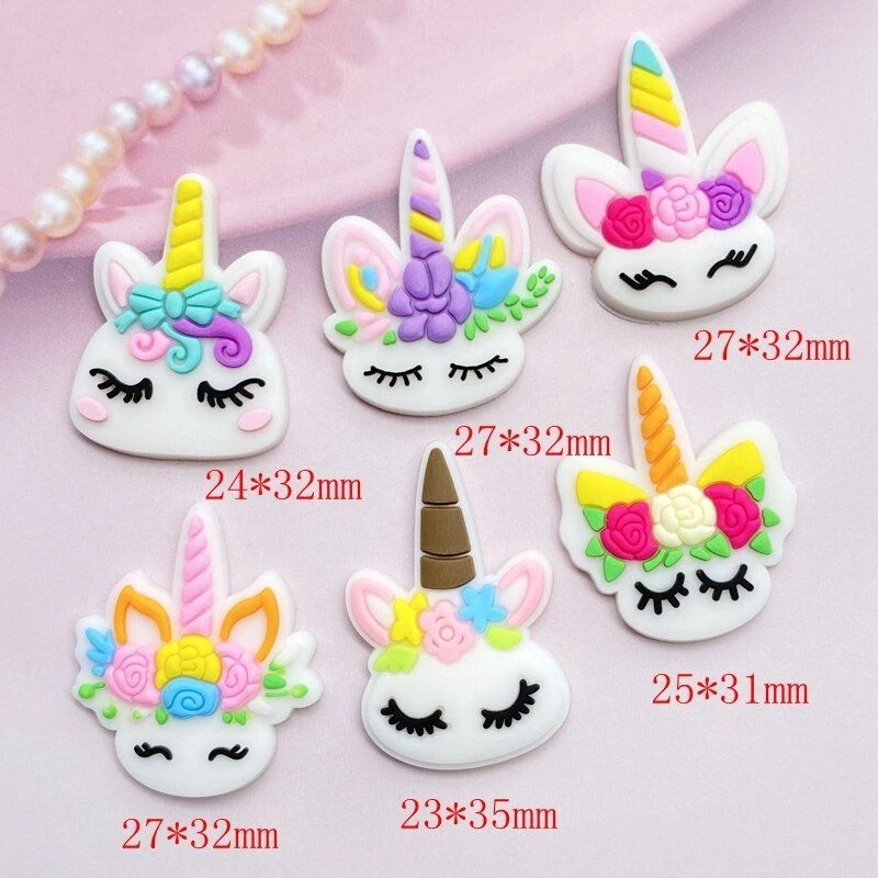 Unicorn Series Flatback Soft Glue Accessories DIY Photo Album Decoration 10pcs S - Image 2 of 4