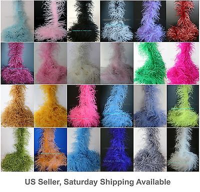 30+  colors to pick from 72" long A+ Quality Ostrich Feather Boa 1 ply NEW!