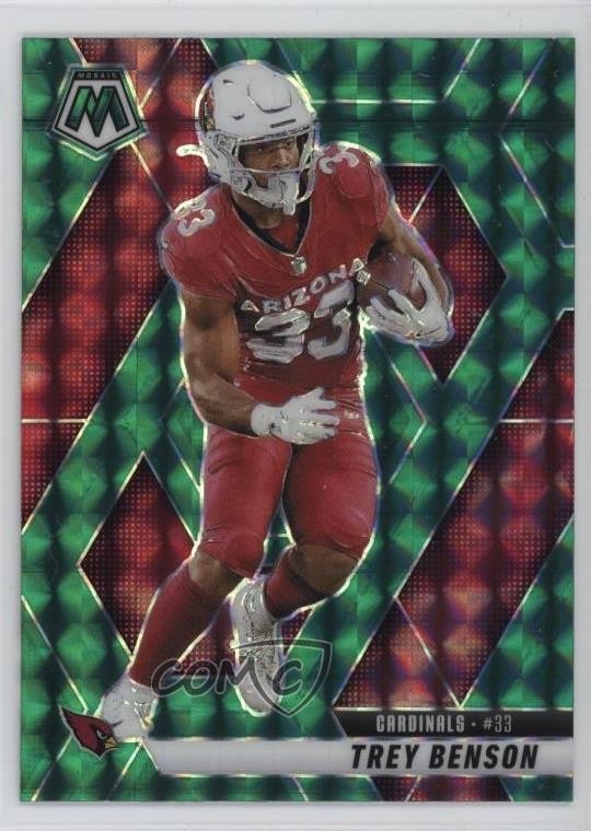 2025 Panini Mosaic Green Mosaic Prizm Trey Benson #89 0y59