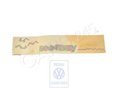 Original VW Polo Derby Vento-Ind Schriftzug FANTASY 871853434BCHZ