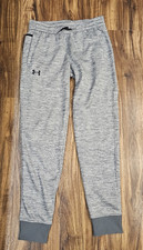Under Armour Boy's Coldgear Fleece Heathered Jogger Sweatpants Grey Size YL