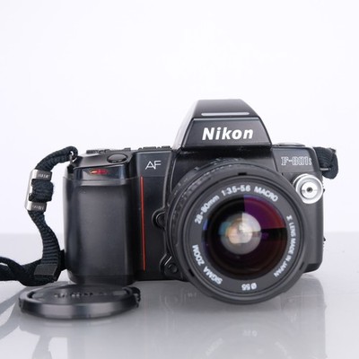 Nikon F-801s analoge Spiegelreflexkamera 35 mm + Sigma 28-80 mm Objektiv Kit getestet funktioniert