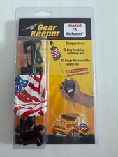 GEAR KEEPER RT2-4212 CB MICKEEPER MICROPHONE RETRACTOR USA FLAG STARS/STRIPES