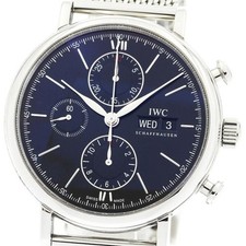IWC PORTOFINO IW391010 42mm SS Black Dial Automatic Chronograph Day-Date #C391 7