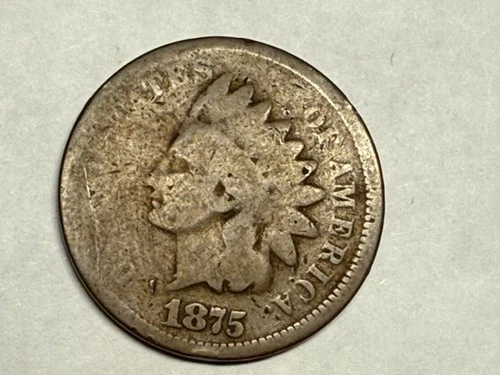 1875 INDIAN HEAD U.S. Cent. AG. #q2