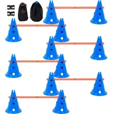 Pet Agility Training Set 12 Strong Cones 6 Rods with Straight Connectors