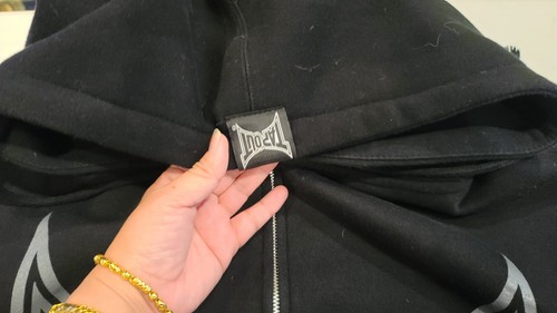 Y2K Vintage Men’s Tapout Black Full Zip Hooded Sweatshirt Size XLarge - Picture 10 of 10