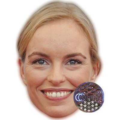 Nina Hoss Promi Maske, flaches Kartengesicht, Kostüm Maske
