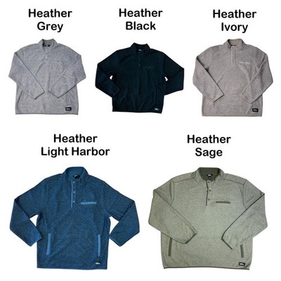 Eddie Bauer Men's Quarter Snap Pullover Mockneck Sweater Warm Fleece