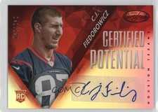 2014 Certified Potential Mirror Signatures Red 141/149 CJ Fiedorowicz Auto 0f8