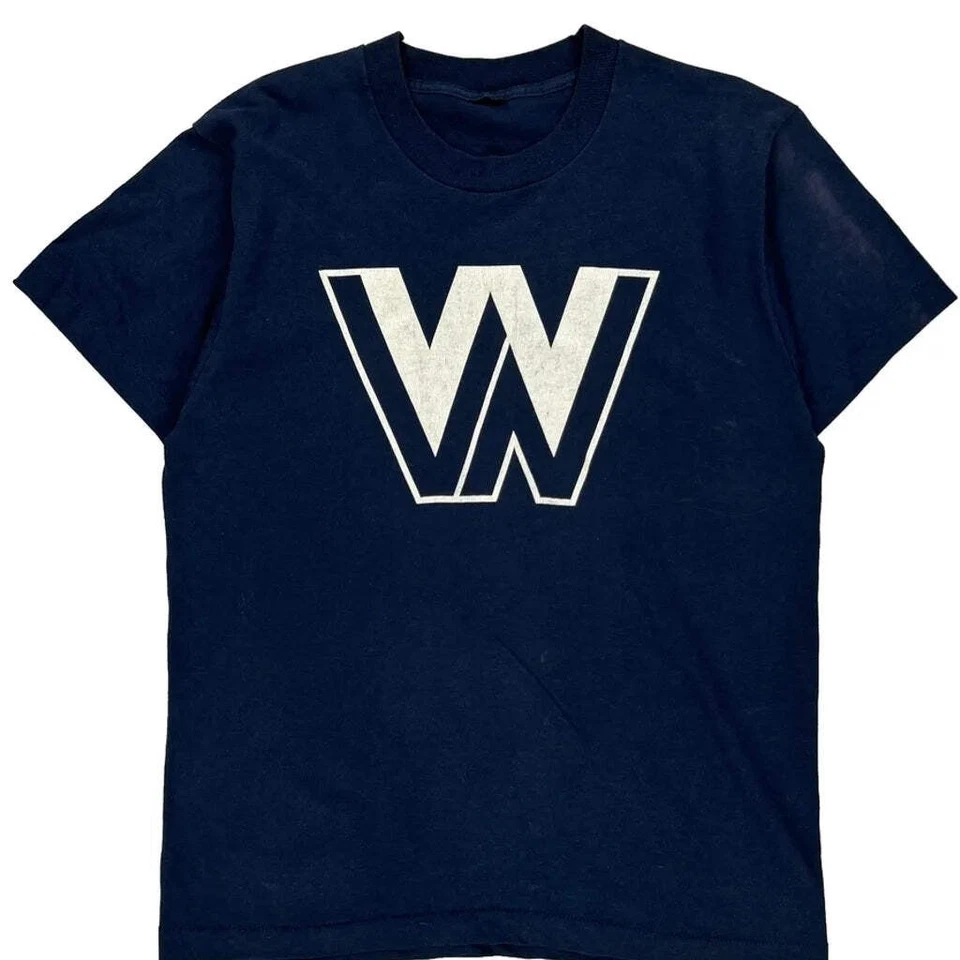 18 Unbranded Single Stitch T-Shirt - Large Navy Cotton - Image 4 of 4