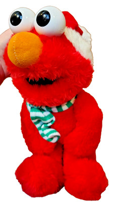 Elmo Christmas 1997 TYCO Sesame Street Red Plush Toy Stuff Animal Jim Henson