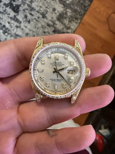 18038 President 36mm Rolex Day Date Natural Diamonds