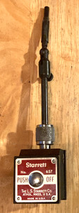 Starrett 657A Magnetic Base Indicator Holder Made in USA with box catalog book