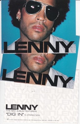 Lenny Kravitz (2) Promo Photo Card 2001 Dig In Release 2 Sided Virgin Records