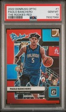 2022 PANINI DONRUSS OPTIC THE ROOKIES RED #1 PAOLO BANCHERO 4/99 PSA 10