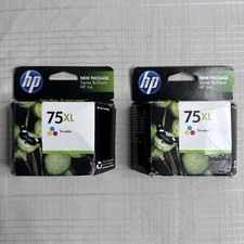Genuine HP 75XL Tri-Color Ink Cartridge CB338WN LOT OF 2 SEALED EXPIRED 10/2011