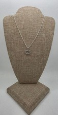 Modern Sterling Silver Chain with Rhinestone Hello Kitty  Style Pendant