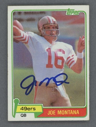 Joe Montana Signed 1981 Topps Rookie Card #216 • Auto with B&E Hologram