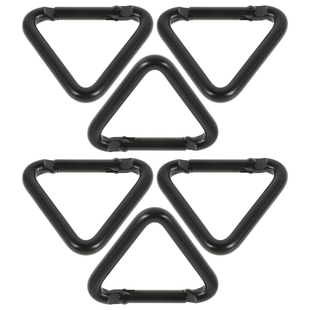 6 Heavy-Duty Aluminum Carabiner Key Rings for Child Safety