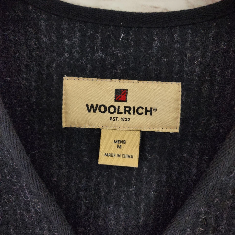 VTG Woolrich Mens Wool Vest Full Zip M Hunting Hiking Black Pockets Outdoor Y2K - Image 4 of 4