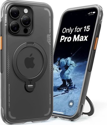 TORRAS Ostand Q3 Air iPhone 15 Pro Max Case MagSafe 360 Magnetic Stand Dynamic