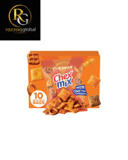Chex Mix Cheddar Snack Mix, Multipack, Single Serve Snack Bags, 10 Count 17.5 oz