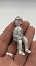Vintage Original 2 1/4 Cast Iron Gentleman Man Carriage Silver