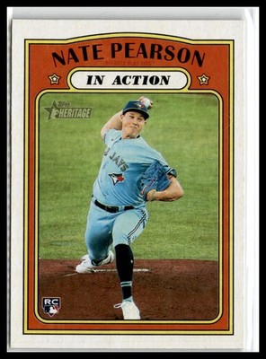 Nate Pearson 2021 Topps Heritage #302 Toronto Blue Jays