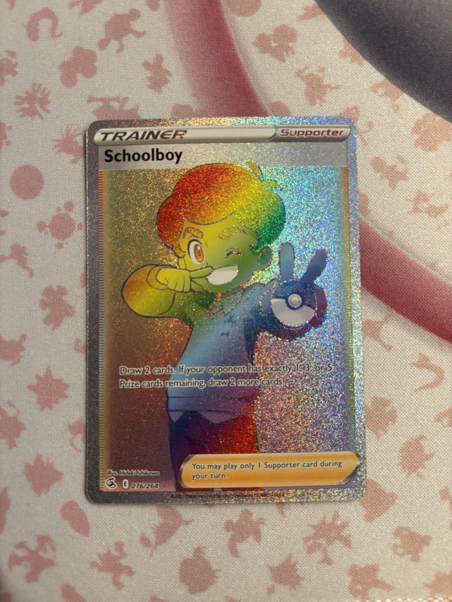 Schoolboy 276/264 NM Fusion Strike Rainbow Secret Rare Full Art Pokemon Card