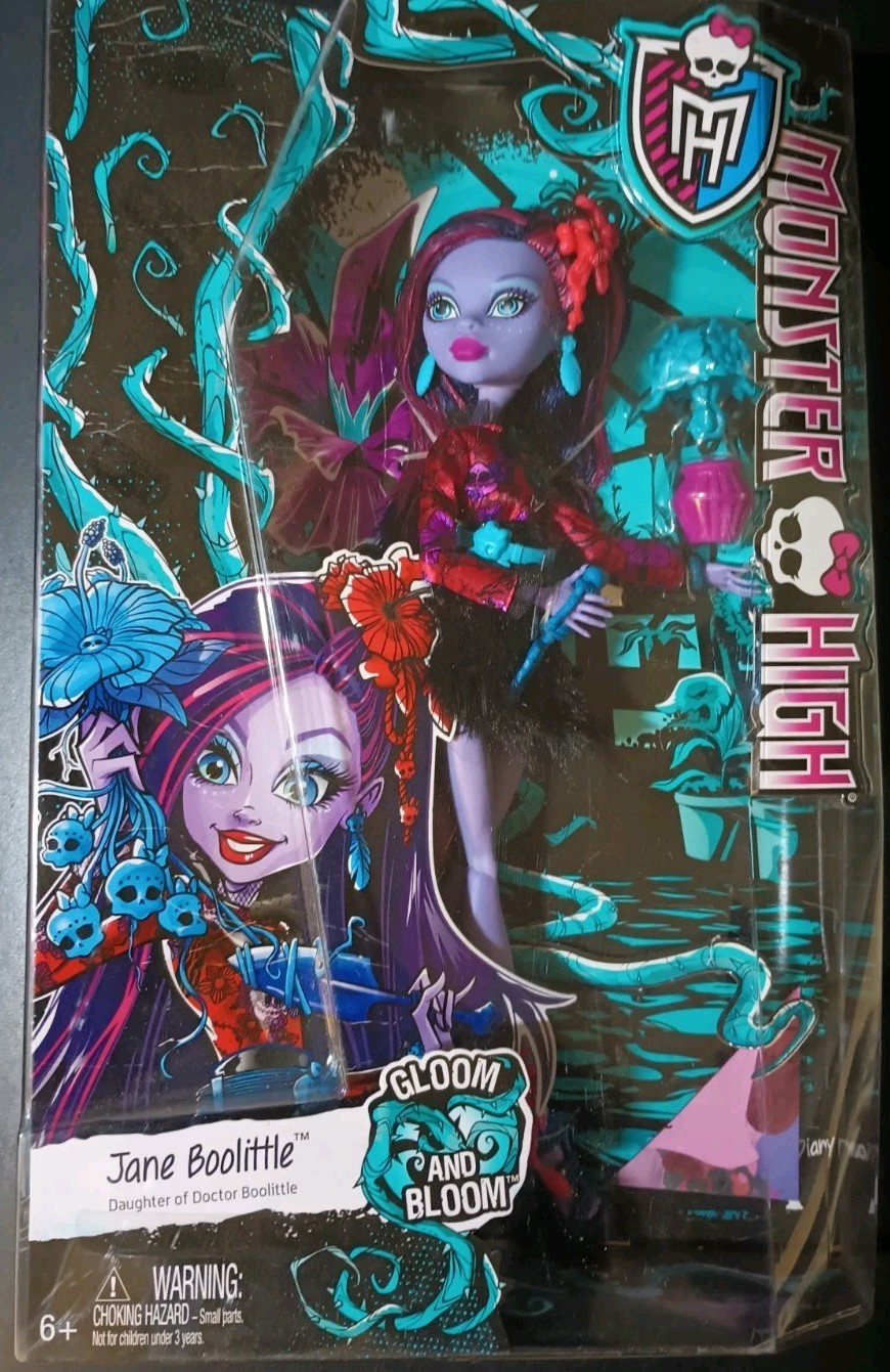 NEW 2014 Mattel Monster High Doll Gloom And Bloom Jane Booli
