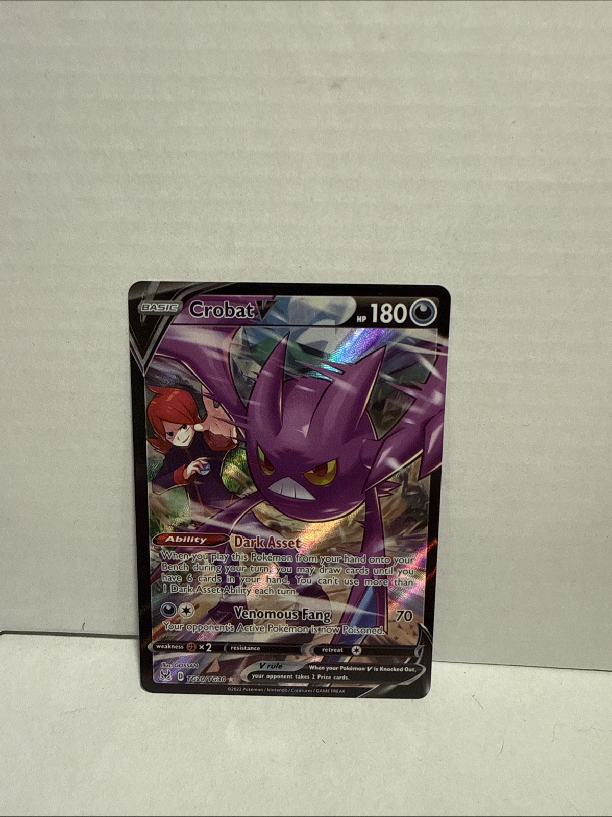 Crobat V TG20/TG30 Swsh11: Lost Origin Trainer Gallery Holo NM