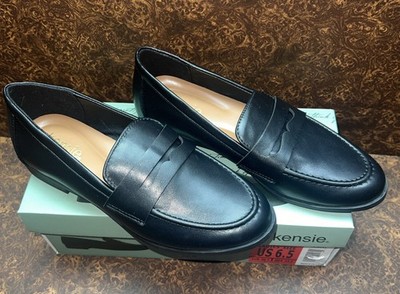Kensie, Women's Gitty Loafers, Penny Loafer, Black, Size 6.5W NWB