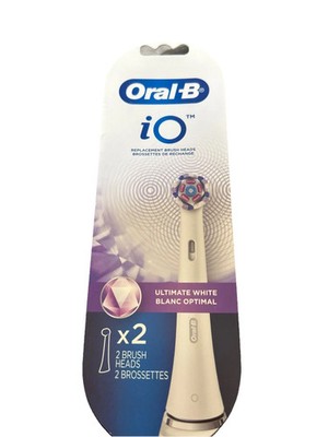 Oral-B iO Replacement Brush Heads Ultimate White Includes 2 Brush Heads NEW PACK