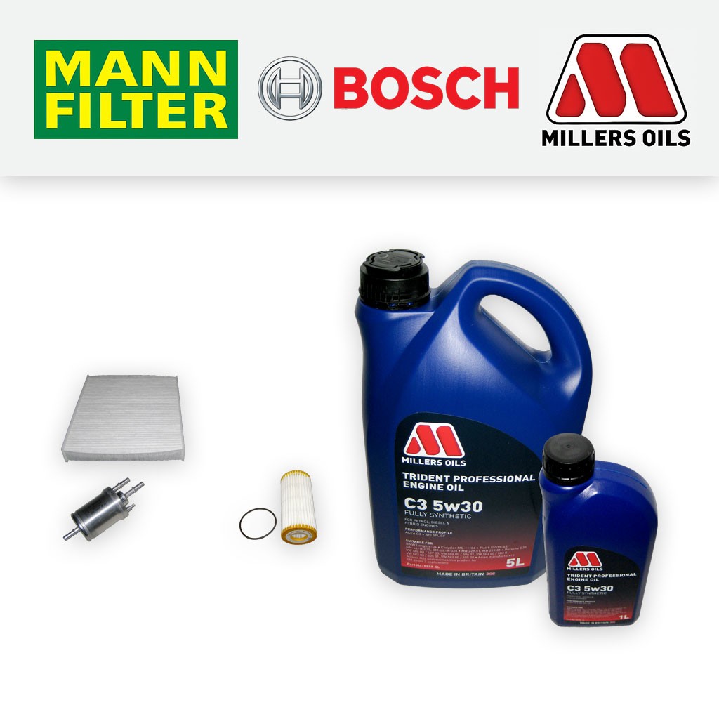 SERVICE KIT for AUDI A1 S1 QUATTRO OIL FUEL CABIN FILTERS +5w30 OIL (2014-2018)