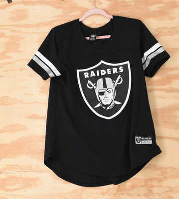 Oakland Raiders Las Vegas NFL Team Apparel Black Mesh Jersey