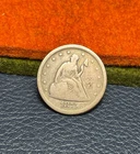(#102359) Seated Liberty twenty cent piece:  1875 S.  VG.  Rev damage