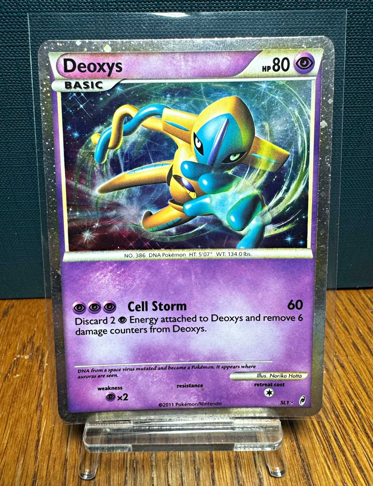 Pokemon TCG Deoxys (Shiny) SL1 Call of Legends Holo Rare English HP 80 (LP+)