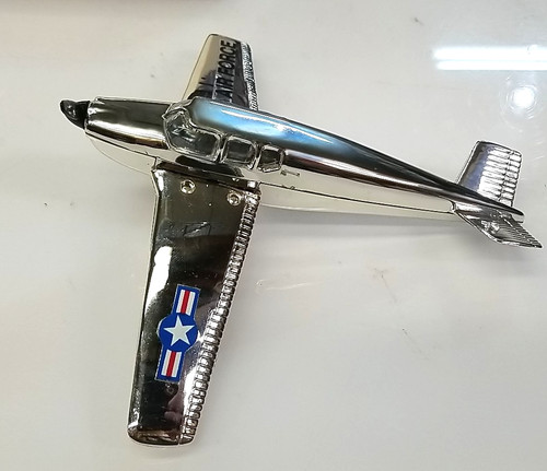 B300-60 Air Force Chrome Desk Model Plane (box 146)