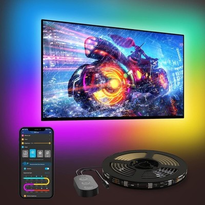 Govee TV LED Hintergrundbeleuchtung H6168 3,8M für 55-65 Zoll Fernseher - Bluetooth Alexa kompatibel