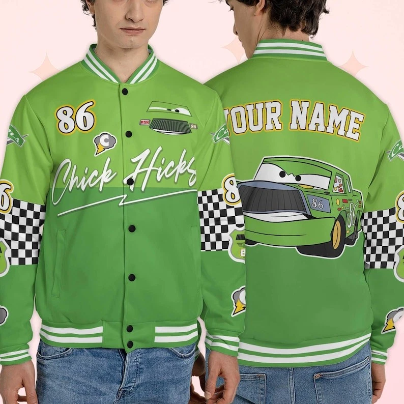 Custom Chick Hicks Pixar Car Character Racing Gift For Him Baseball Jacket