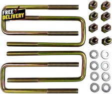 4PCS Square U Bolts 2.5 Wide Leaf Springs 8.75 Long Compatible with 1988-2019
